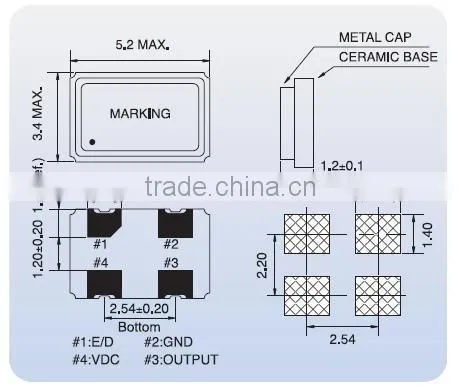 5x3.2mm SMD Crystal Oscillator (32.768KHz) (2.5V) photo-2