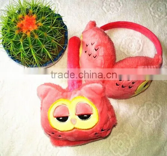 Owl Pattern Cony Lining Kids Earmuffs photo-3