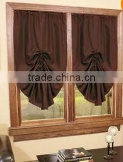 Pull-Up Blackout Curtain Brown Ivory Burgundy & Energy Saver
