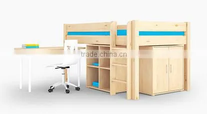 Hot Selling Children Bed New Design Solid Wood Material Kids Bunk Bed photo-6