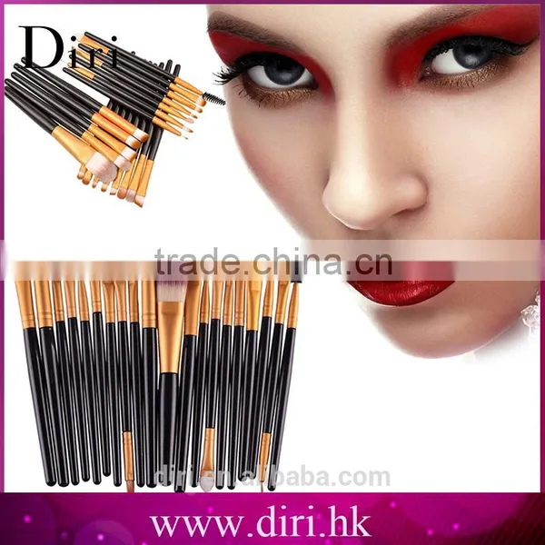 20pcs Top Quality Black Makeup Cylinder Cosmetics Brushes photo-2