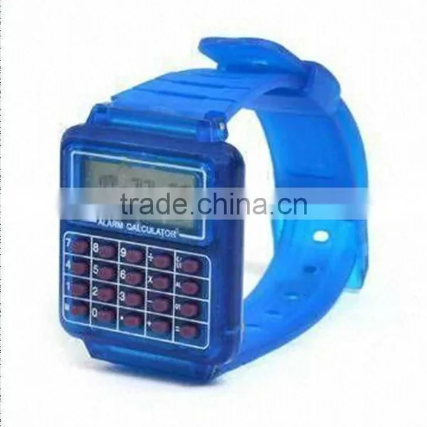New Calendar Watch,silicone Calculator Watch