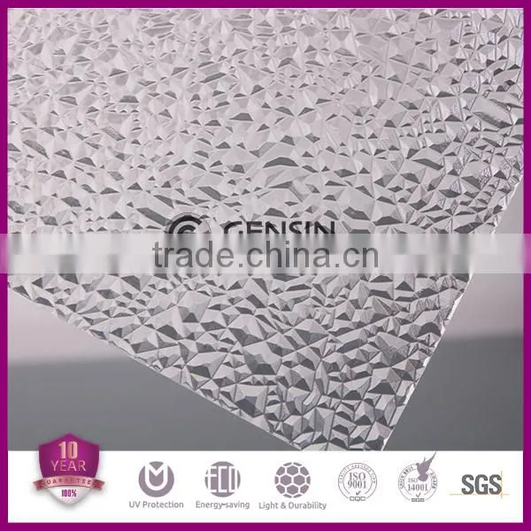 2.5mm Crystal Diamond Polycarbonate Sheet/ Polycarbonate Embossed Sheet photo-3
