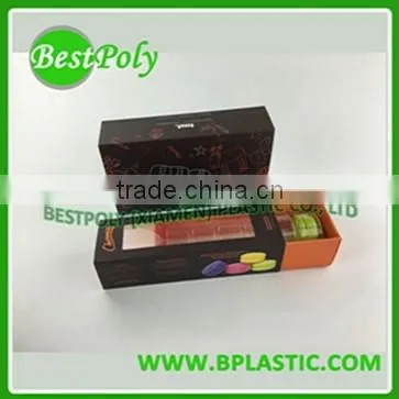Window Macaron Paper Packaging With Insert Plastic Blister Tray photo-3