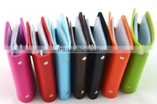 Whoelsale pu Leather Business Card Holder,credit ID Card Holder,PU Wallet photo-2