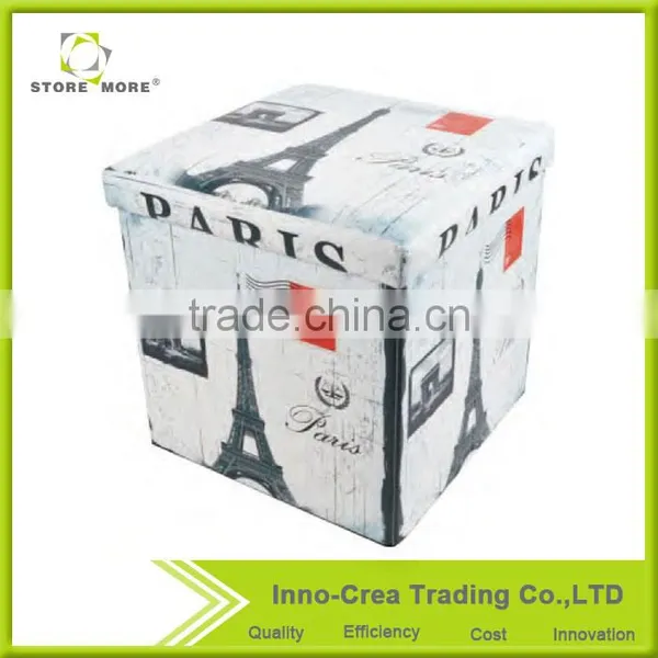 Hot Sale Latest Design PVC Printing Small Ottomans photo-3
