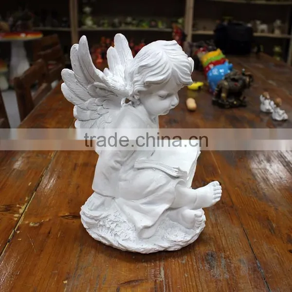 Custom Angel Figurine Christmas White Angel Reading photo-3