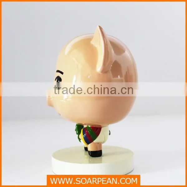 Customozed Fiberglass Vivid Cute Pig Cartoon Statue photo-2