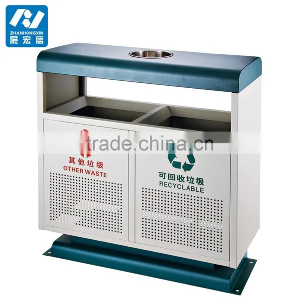 Shenzhen Recycling Public Outdoor 4-compartment Recycle Bin photo-6