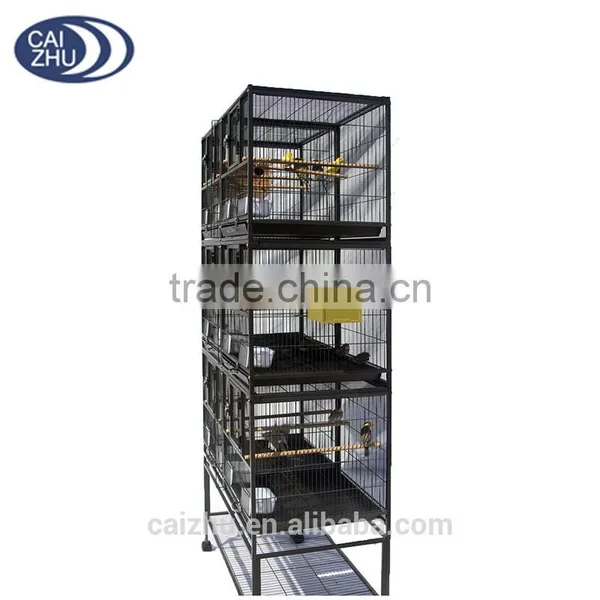 SMALL PARROT BIRD FINCH CANARY BIRD AVIARY CAGE WIRE BREEDING BIRD CAGE W/STAND AND WHEEL photo-2