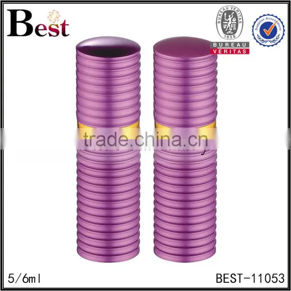 2017 Hot New Products Cosmetic Packaging 5ml 6ml Purple Pocket Glass Perfume Bottle Screw Spray Aluminum Cover Bottle Perfume photo-3