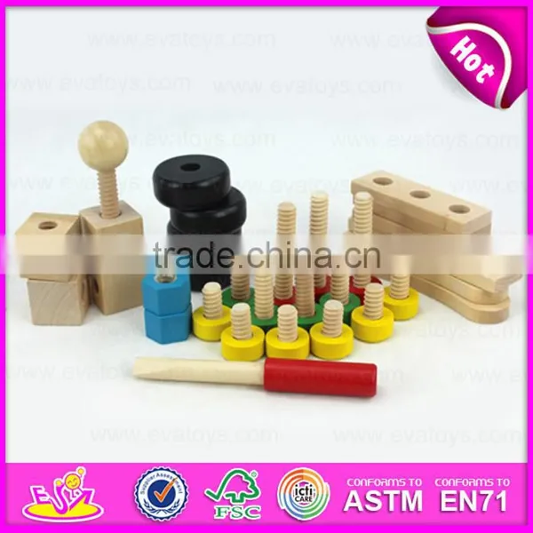 2015 Wooden Screw Knocking Toy,Educational DIY Toy Screw Combination,Children Loading to Knock the Ball Down the Car Toy W03C015 photo-5