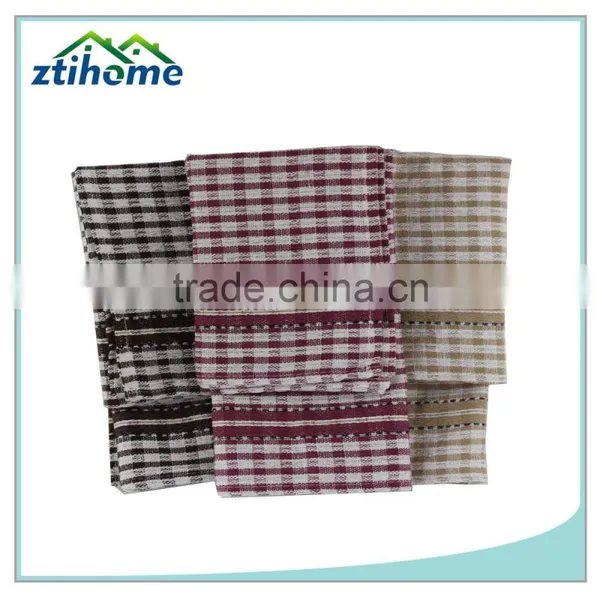 Kitchen Towels Checkered Windowpane Large Size 100% Cotton Cleaning Cloth for Multi-use photo-3