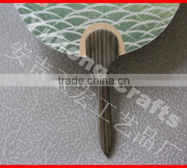Environmental Paper Round Fan With Wood Handle photo-3