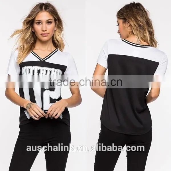 100% Cotton V Neck Sport t Shirt Wholesale China photo-6