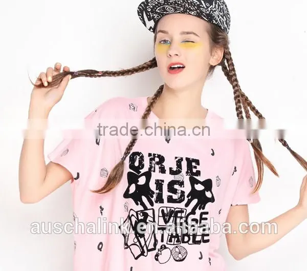 Summer Lady Street Funny Round Neck Hip Hop t Shirt OEM Service photo-3
