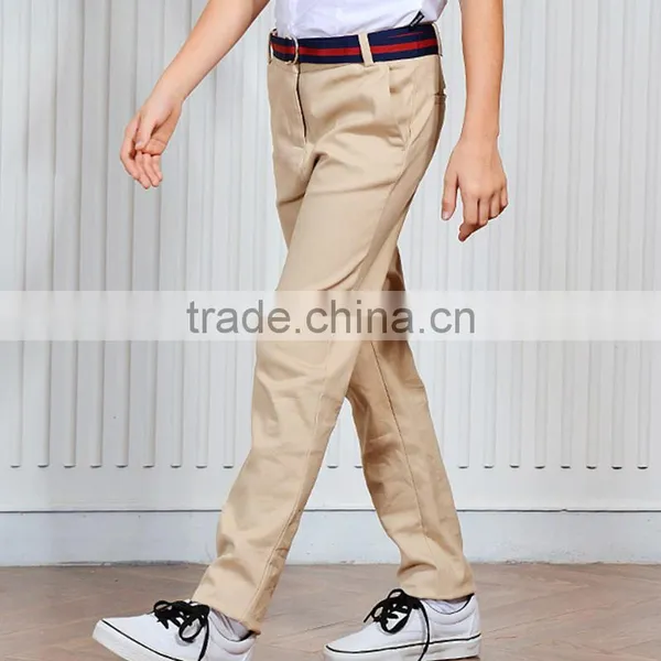 Wholesale Cotton Khaki School Pants With Elastic Waist For Juniors Boys photo-5