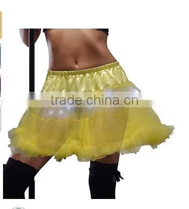 Women's LED Light Up Skirt Tutu Rave Party Costumes TUTU Petticoat Crinoline Mini Dress photo-3