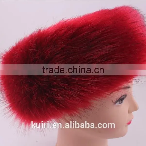 Winter Headwear Three Colors Headband Faux Fur Hat With Russian Style Fox Fur Cap Hats photo-4
