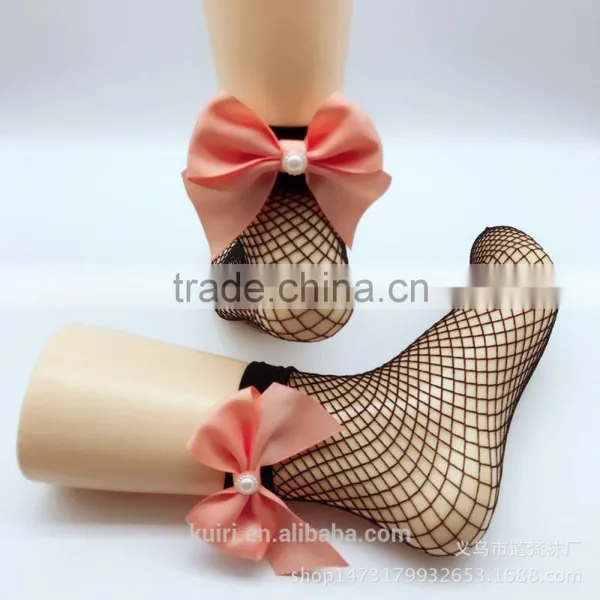 WS-20 2017 Bow Tie Harajuku Goth Punk Cool Female Hollow Fishnet Socks Dress Sexy Bowknot Fishnet Socks Women photo-3