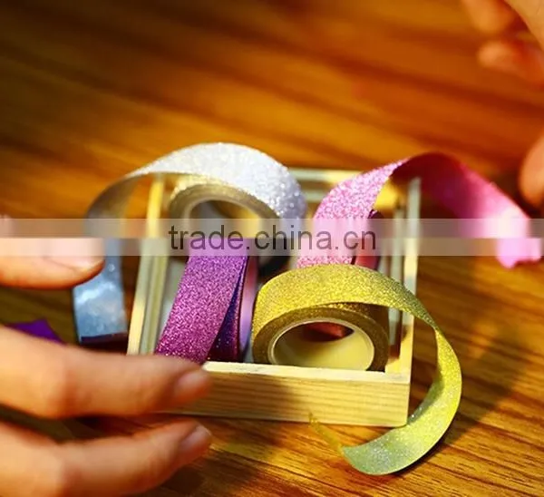 Multicolor Paper Tape Customizable Glitter Paper Tape Different Size Decorative Tape photo-3
