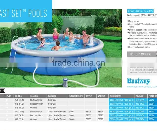Bestway Trapezoidal Tank + nf 58383 Uefa Rules With Filter Pump photo-2