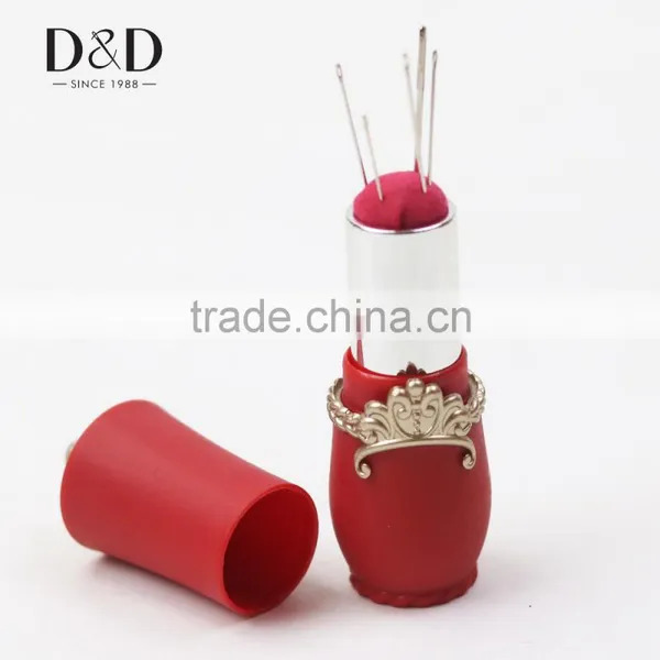 D&D New Portable 5pcs Handy Sewing Needles Lipstick Pin Cushion Sewing photo-2