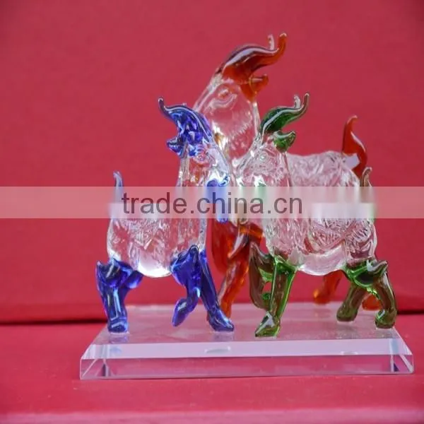 Cut and Polished Optical Crystal Goat Model Souvenir photo-3