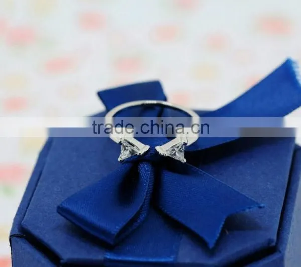Women Rhinestone Triangle Bowknot Midi Finger Knuckle Rings photo-4