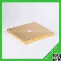 Hot Selling Rectangle Shape Golden Wood Disposable Cake Boards