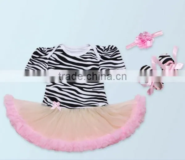 2017 3PCS Baby Sets Leopard Printing Romper, Romper+ Headband+one Pair of Shoes photo-5
