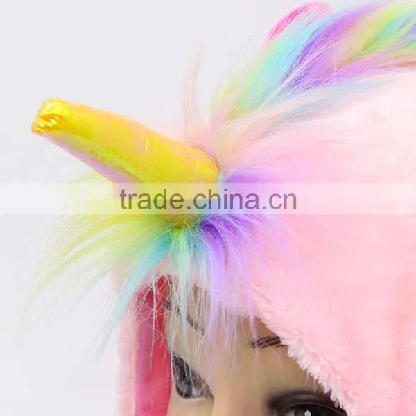 Hot Sale Japan Designs Unicorn Anime Cute Colorful Plush Hat photo-6