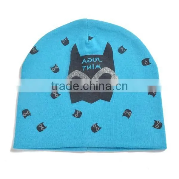 Winter Korea Style 100%cotton Cute Boys&girls Bat Pattern Baby Hat Bonnet photo-3