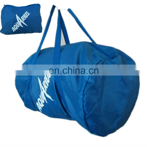 Promotional Foldable Duffel Bag Can Put Into a Self Zipper Pouch Bag Printed Logo on the Bag