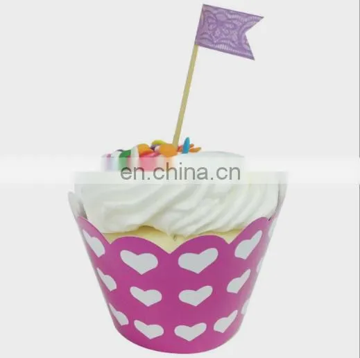 Paper Cupcake Baking Cup Case Single Wall Baking Cups With Picks photo-2