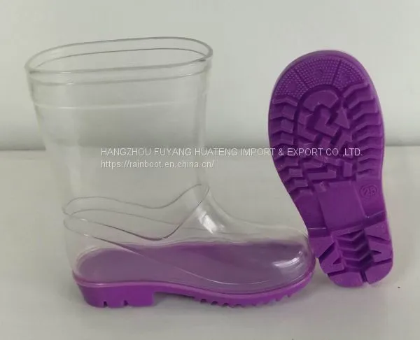 Hi-Q Kid Transparent Boots, Children Transparent Rain Boot, Kid 100%Transparent Boots,Cheap Child Rain Boots photo-2