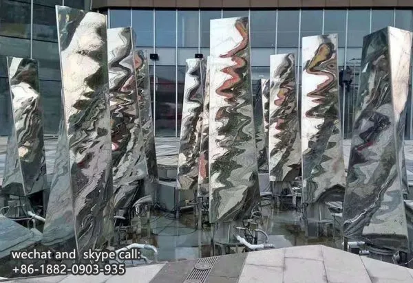 Abstract Stainless Steel Sculpture Custom Indoor And Outdoor Sculpture photo-3