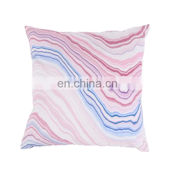 Luxury Home Indoor Soft Silky Satin Geometric Marble Texture Square Decorative Throw Pillow Cases Cushion Cover photo-2