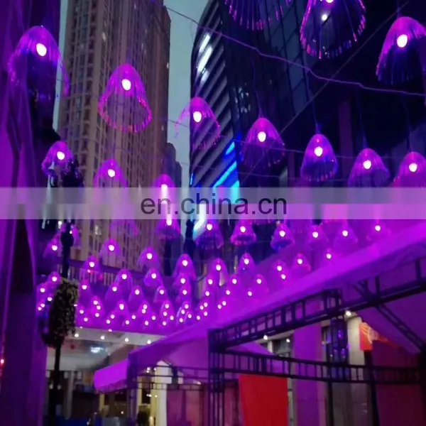 New Fantasy Light Festival Dream Jellyfish LED Jellyfish Fiber Optic Light 1m Diameter Ocean Jellyfish Light photo-3