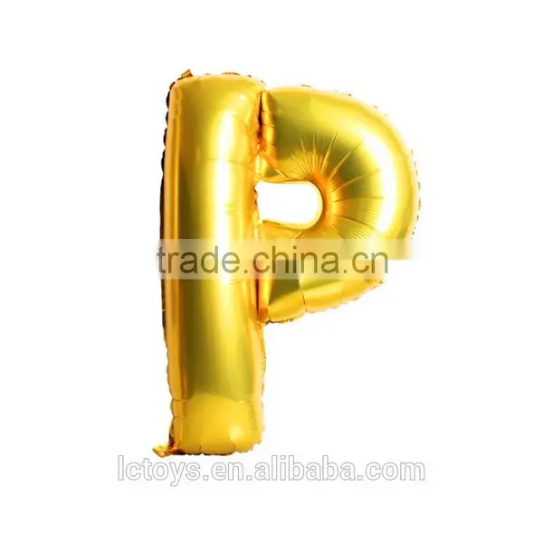 Alphabet Letter Foil Balloon Gold Color Inflatable Balloon photo-2