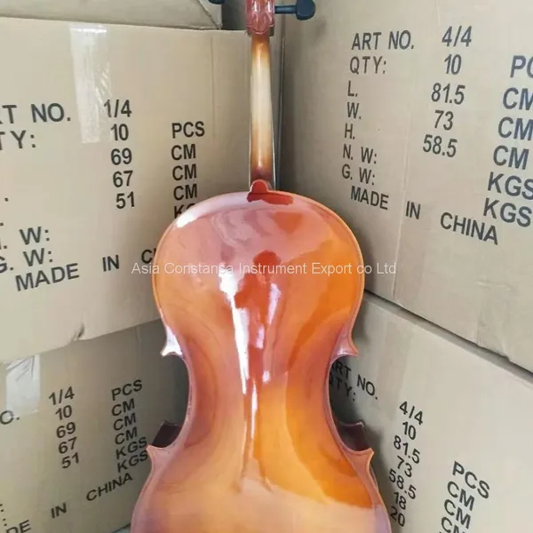 Factory Hot Sale Brand Flamed Student Handmade Maple and Spruce Cello The Back of a Cello is Often Made of One or Two Cut Pieces of Solid Maple, and Maple is Also Used for the Sides and Neck photo-3