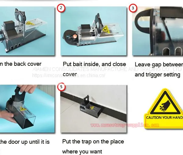 Reusable Plastic Rodent Rat Bait Station Tunnel Mouse Trap photo-4