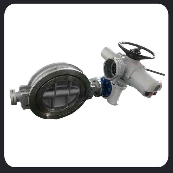 Electric Flow Valve for Cement Plant DN500 Electric Butterfly Valve Actuator photo-4