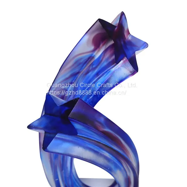 Factory Selling High Quality Anniversary Awards Star Liuli Glazed Trophy for Annual Awards photo-5