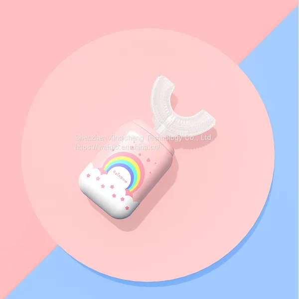 Cheap Replace Brush Electric Toothbrush Remover Slim Sonic Rainbow u Type Cartoon Child Electric Toothbrush Kids photo-3