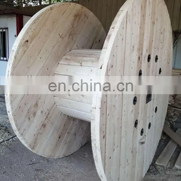 Large Dried Wooden Drum /Wooden Cable Spools /cable Reel photo-3
