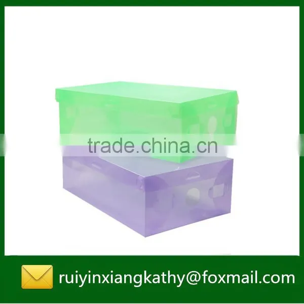 Household Decorative PP Clear Shoe Packaging Box With Handle Quality Choice photo-4