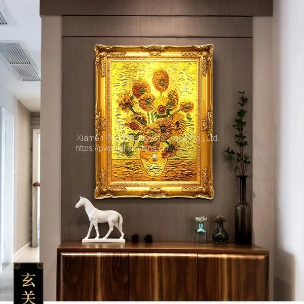 100% Hand-painted Flower Oil Painting Wall Art Abstract Wall Decoration photo-3