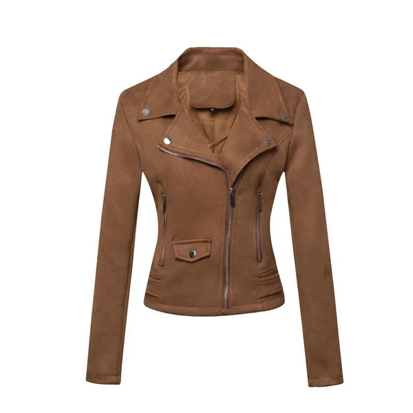 Spring Women's Vintage Black Casual Fashion Stylish Custom Motorcycle Jacket for Women photo-2