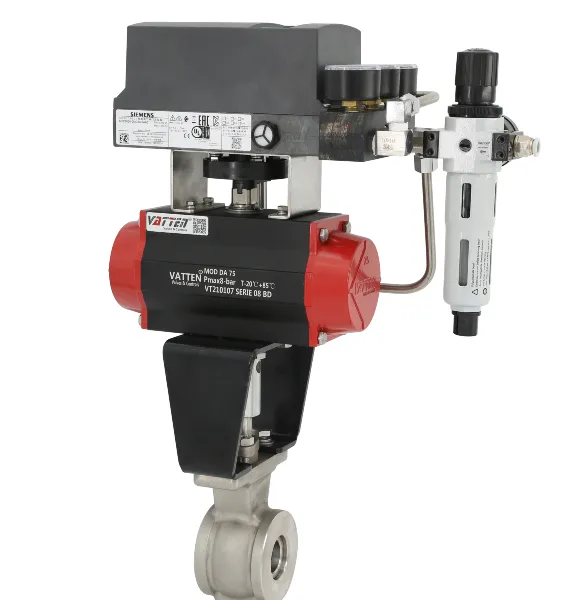 High Shear V-Port Ball Valve With ANSI 150 Flange Connection